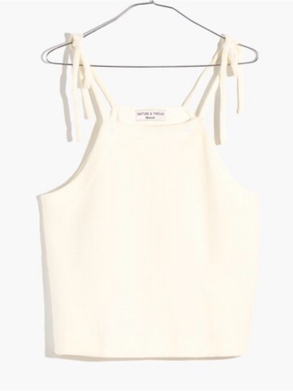 Madewell Tie-Shoulder Tank Top Size Medium Cream